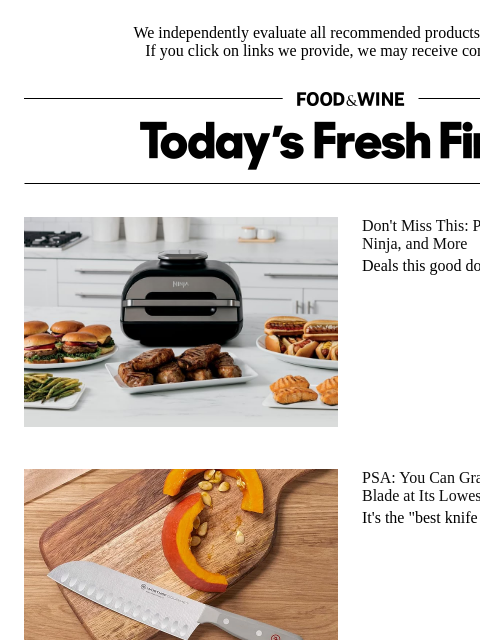 foodandwine newsletter: Hurry! Grab a Chef-Loved Wüsthof Blade at Its Lowe...