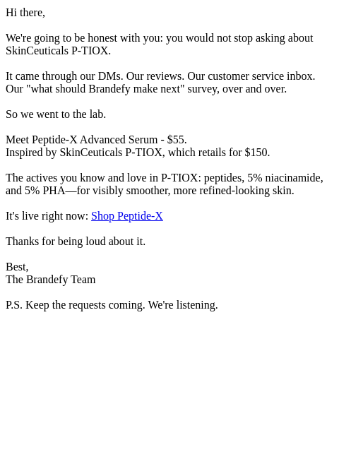 brandefyskin newsletter: You asked. We went to the lab.