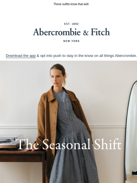 abercrombie newsletter: In between plans.
