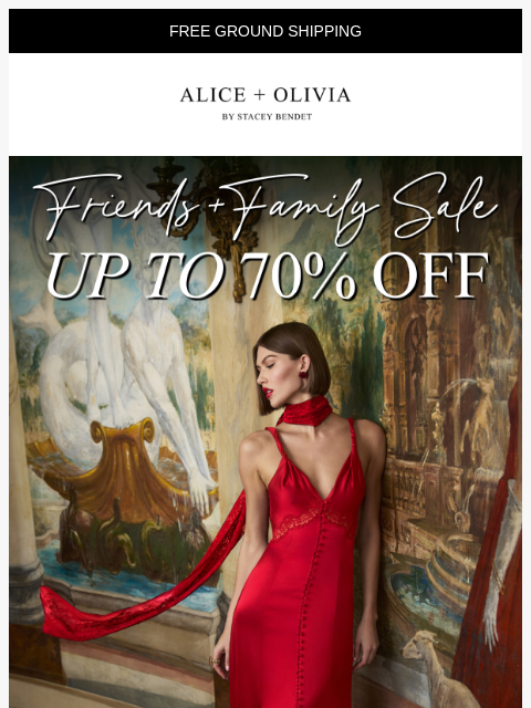aliceandolivia newsletter: The Chicest Dresses Are 70% Off