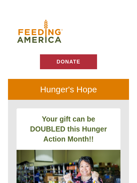 feedingamerica newsletter: 🍂Fall Newsletter🍂: Hunger Action Month, new hung...