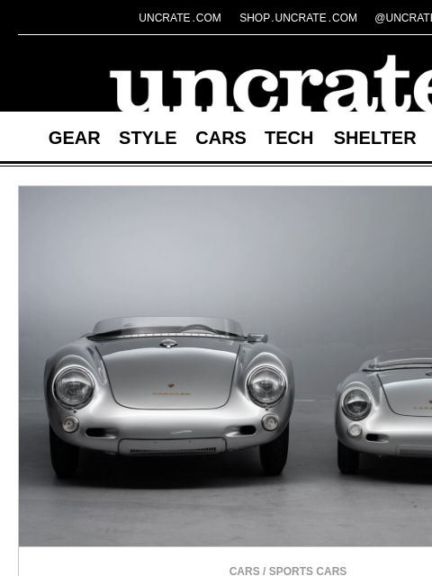 uncrate newsletter: Porsche 550 J & more