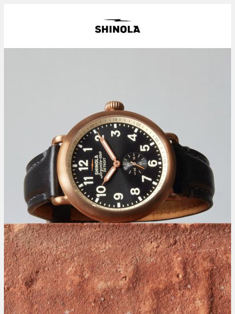 shinola newsletter: Our First Bronze Runwell
