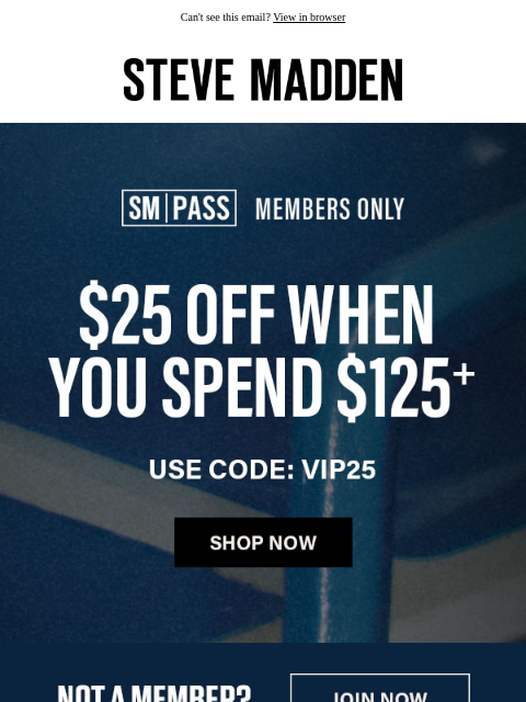 stevemadden newsletter: VIP Special: 25% Off