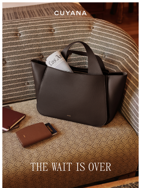 cuyana newsletter: Back in Stock: Mila Satchel in Mocha