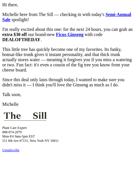 thesill newsletter: Get 1st dibs on today's exclusive deal