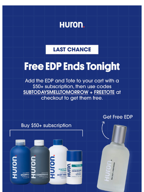 usehuron newsletter: Last Chance: Free EDP Ends Tonight