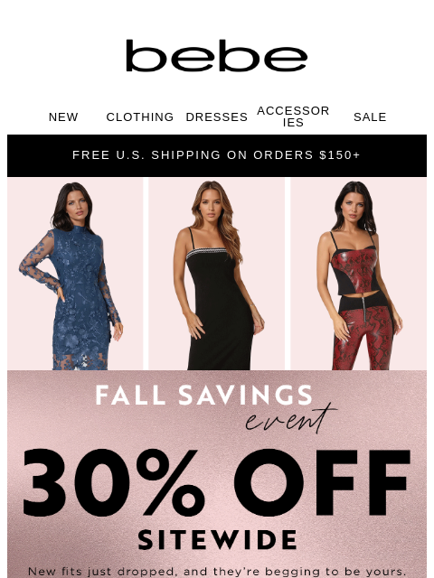 bebe newsletter: Looks You'll Love NOW 30% Off