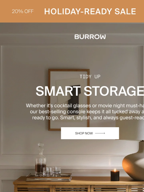 burrow newsletter: 20% Off the piece everyone is talking about