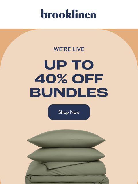 brooklinen newsletter: Bundle and SAVE?