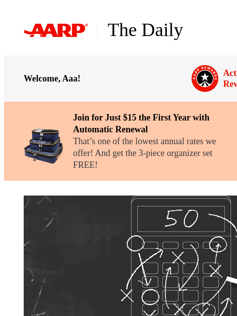 aarp newsletter: The Daily — 8 Financial Moves to Make in Your 50s