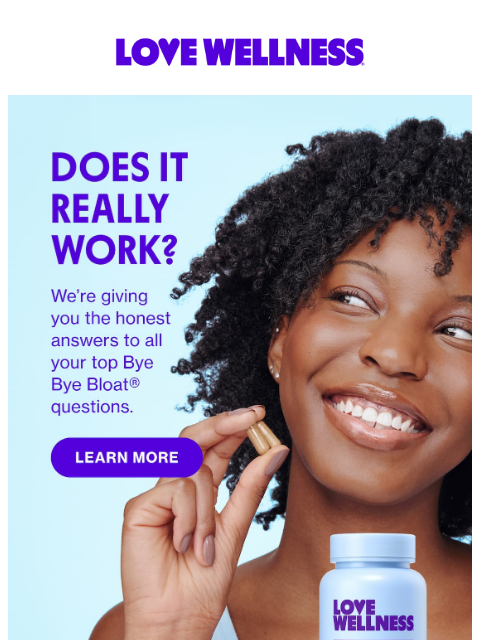 lovewellness newsletter: Curious about Bye Bye Bloat®?