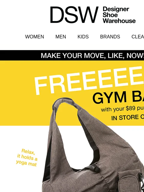 dsw newsletter: New stuff, brag-worthy prices, a Freebie?!