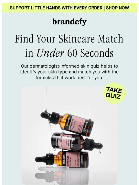 brandefyskin newsletter: Find Your Match, Give Back