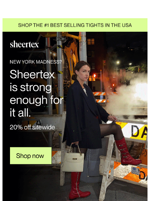 sheertex newsletter: 20% OFF SITEWIDE