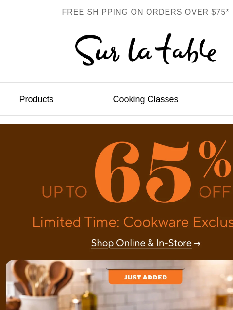 surlatable newsletter: Your dutch oven upgrade is 65% off.