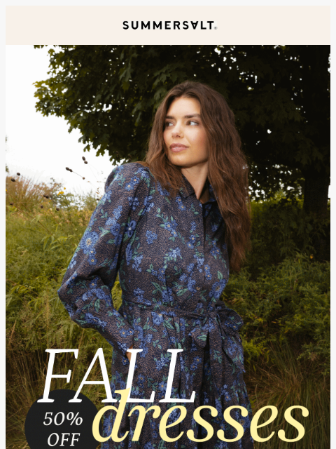 summersalt newsletter: Unlock 50% OFF Fall Dresses 🔑
