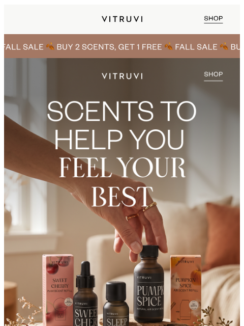 vitruvi newsletter: (FREE) Scents To Support Your Day 🌬️