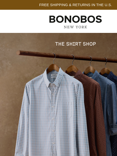 bonobos newsletter: Shirts That Put Fit First