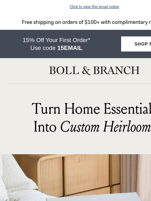 bollandbranch newsletter: Customize your bed like Whitney Malish