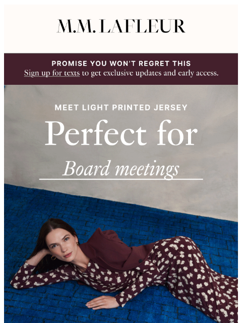 mmlafleur newsletter: Your fall wardrobe's secret weapon.