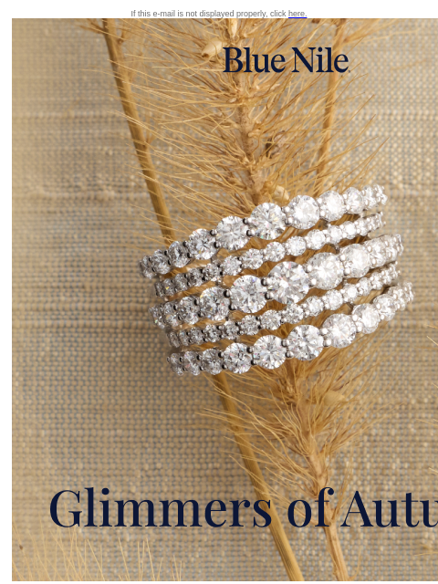 bluenile newsletter: Fall Style, Fast-Shipping Diamond Rings