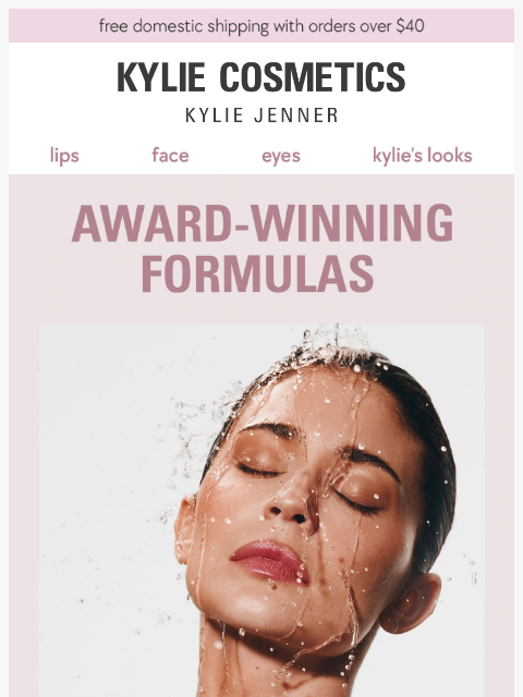 kyliecosmetics newsletter: our award-winning primer & lip stain! 🏆