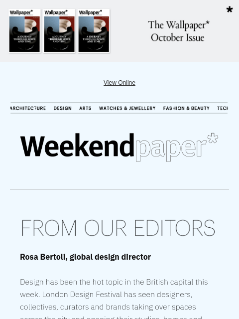 futureplc newsletter: Weekendpaper* | LDF | A new Alexander Calder exper...