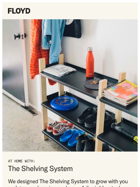 floydhome newsletter: At Home with The Shelving System