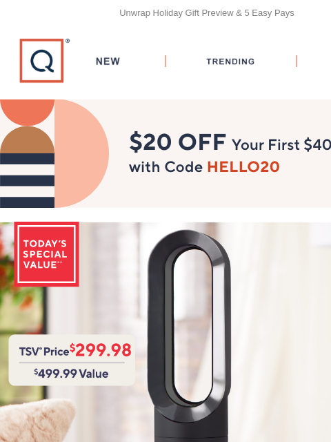 qvcemail newsletter: Ships Free! Dyson Fan & Heater + Get $20 Off
