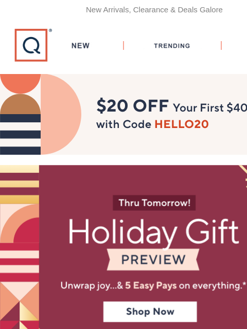 qvcemail newsletter: Peeking Allowed! Holiday Gift Preview