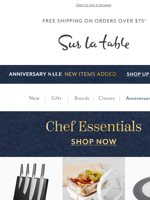 surlatable newsletter: SALE: Chef Picks You Don't Want to Miss