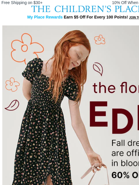 childrensplace newsletter: Found: Our Fave Printed Picks & 60% OFF🌸🎀