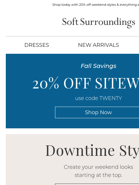 softsurroundings newsletter: Comfort with Something Extra