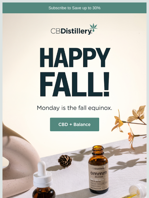 thecbdistillery newsletter: The fall equinox is Monday!