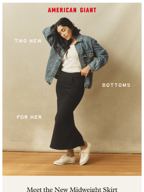 american-giant newsletter: A New Skirt and Pant with Tailored Ease