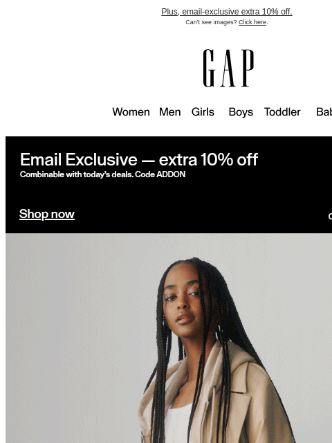 gap newsletter: Our top picks for fall are still up to 50% off >>