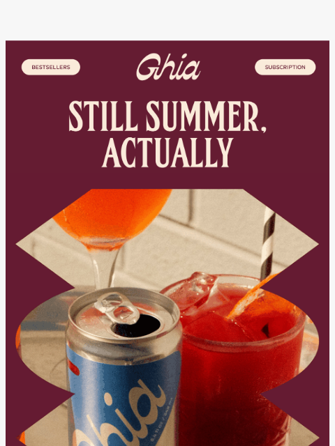 drinkghia newsletter: Summer Isn't Over Until We Say So