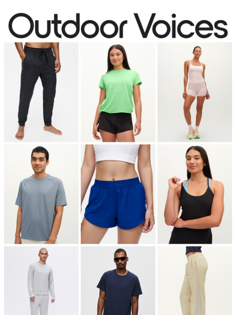 outdoorvoices newsletter: PLAY FAVORITES