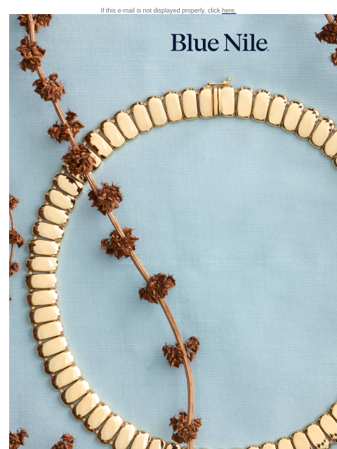 bluenile newsletter: Positively Glowing with Gold Necklaces