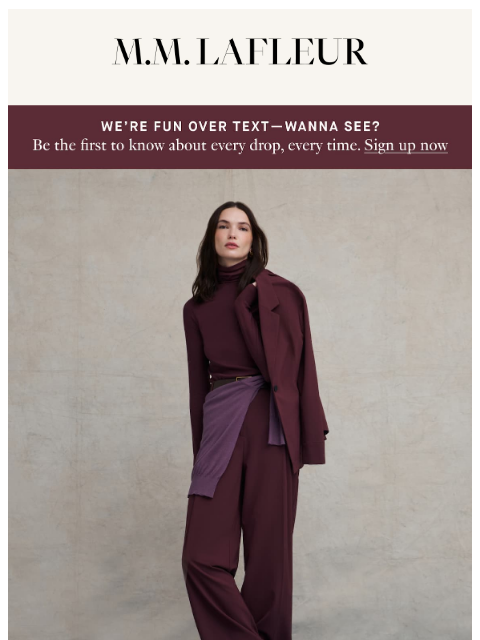 mmlafleur newsletter: OrigamiTech is here in Aubergine.