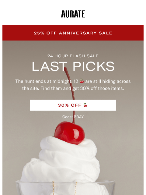 auratenewyork newsletter: LAST PICK 🍒