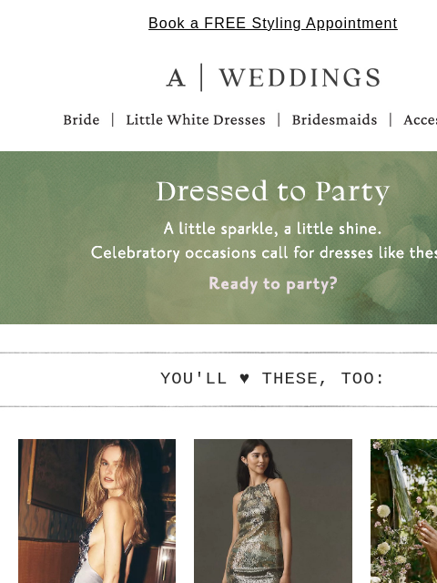 anthropologie newsletter: It is a party, after all