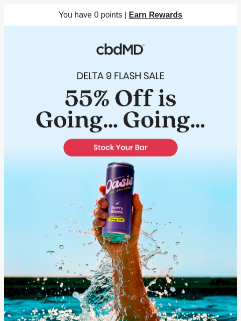 cbdmd newsletter: 55% Off Delta 9 Won’t Last