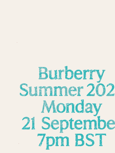 burberry newsletter: Save the date: Summer 2027 show