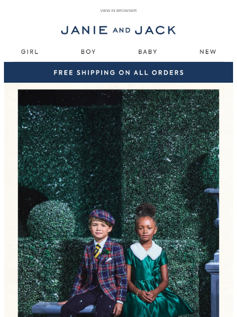 janieandjack newsletter: Your first look at Holiday + free shipping