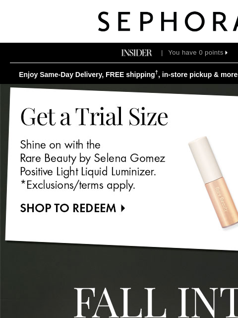 sephora newsletter: Your fall beauty routine is coming together 🍂