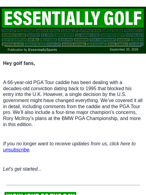 newsbreakexpress newsletter: Caddie Granted Presidential Pardon