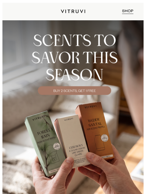 vitruvi newsletter: Fall In Love With (FREE) Fall Scents 🍂