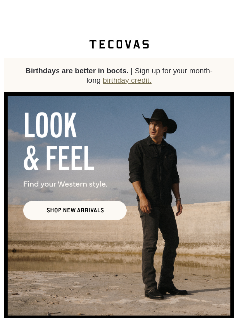 tecovas newsletter: Our New Arrivals, Styled